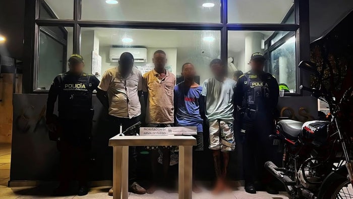 Detenidos en el barrio Olaya Herrera