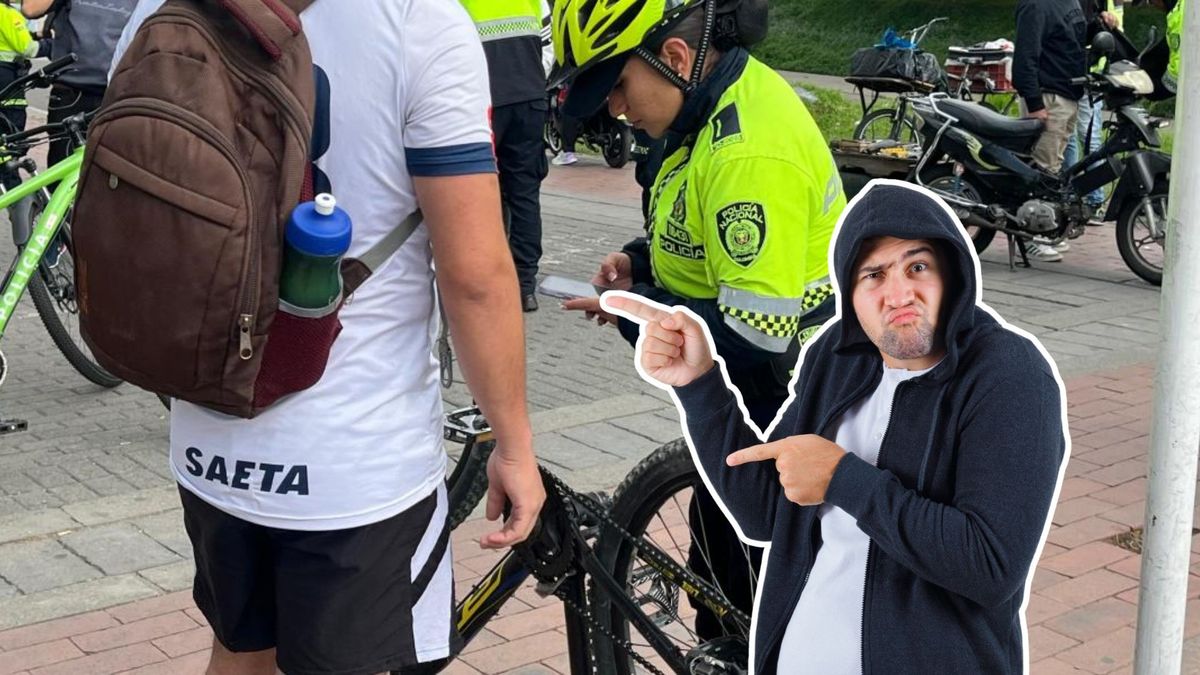 Policía en labores de control contra bicicletas robadas