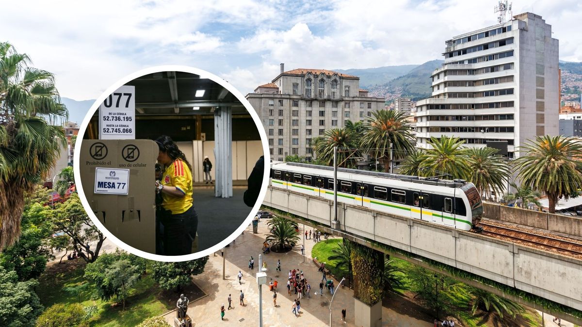 Metro de Medellín y urna de elecciones