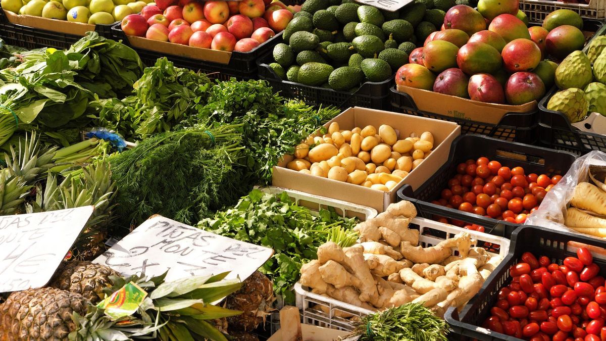 Variedad de verduras para la venta