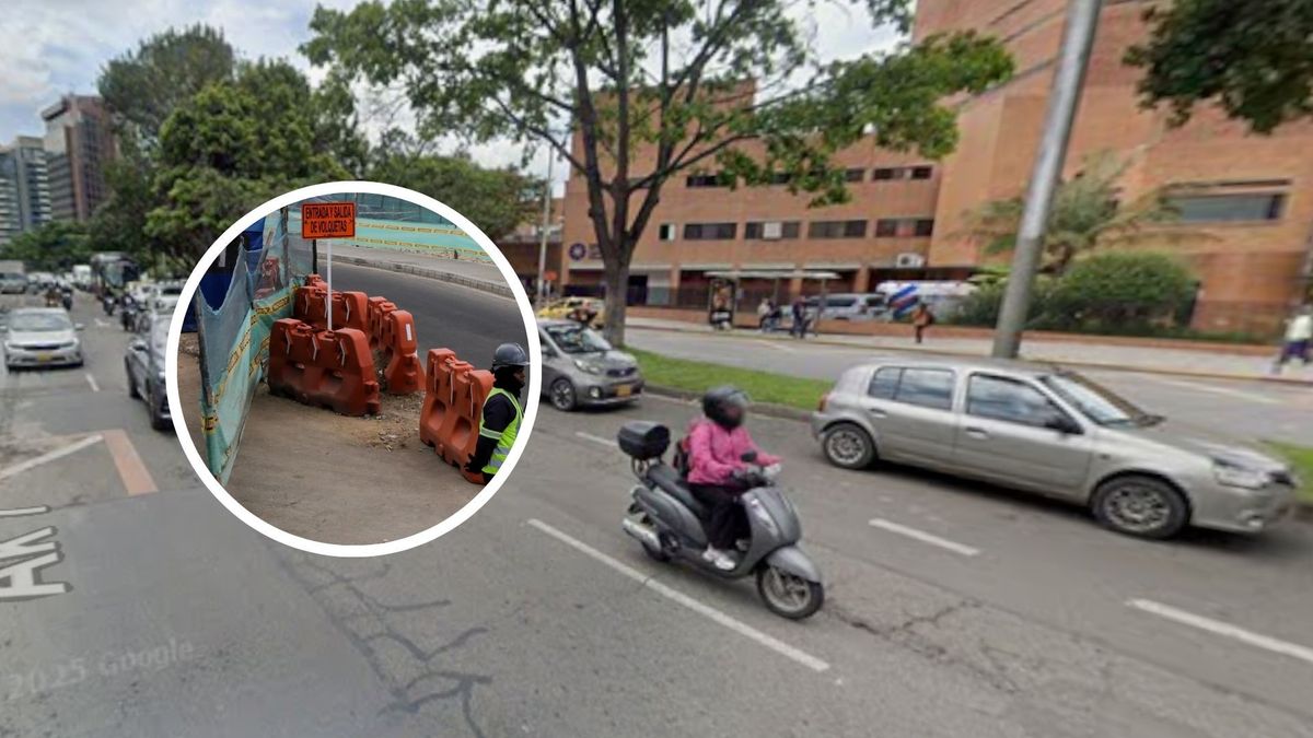 Tramo de la carrera séptima y maletines de cierres por obras