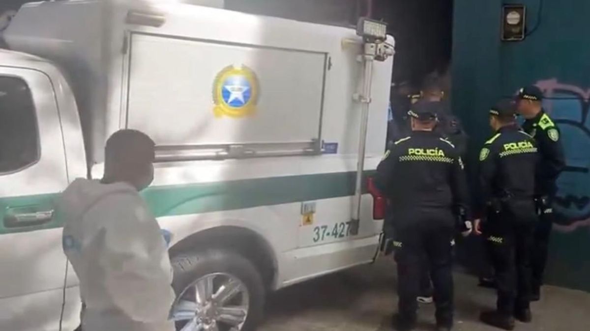 Escena del crimen en el centro de Medellín.
