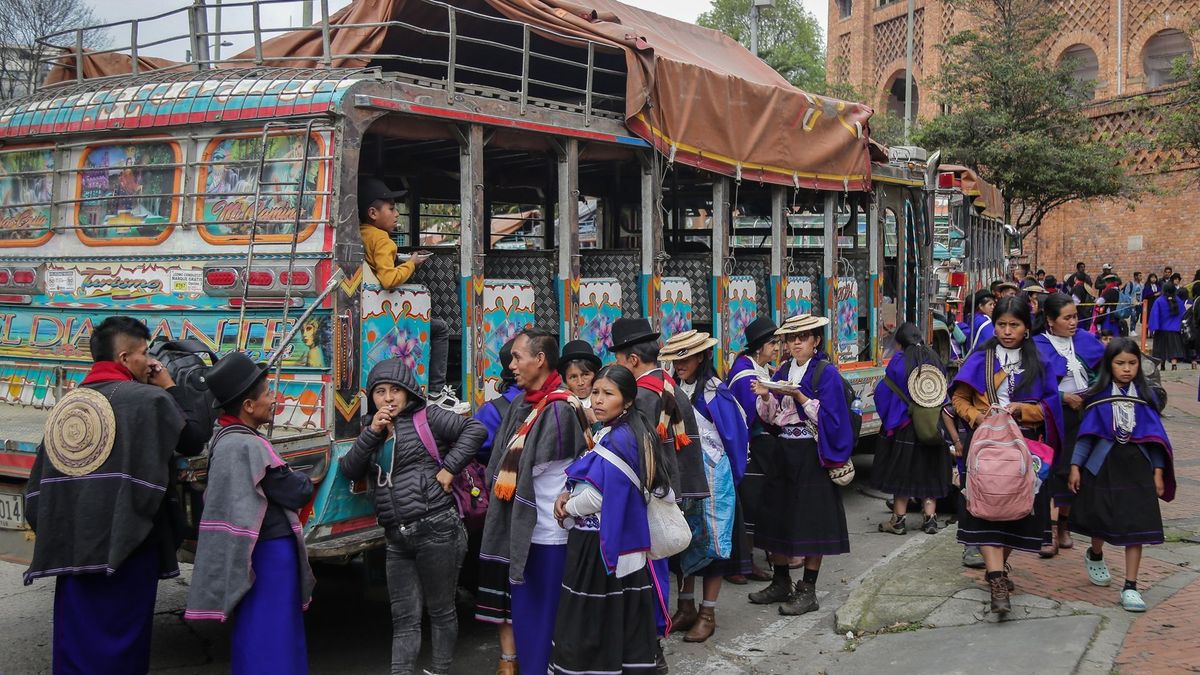 Indígenas misak en Bogotá