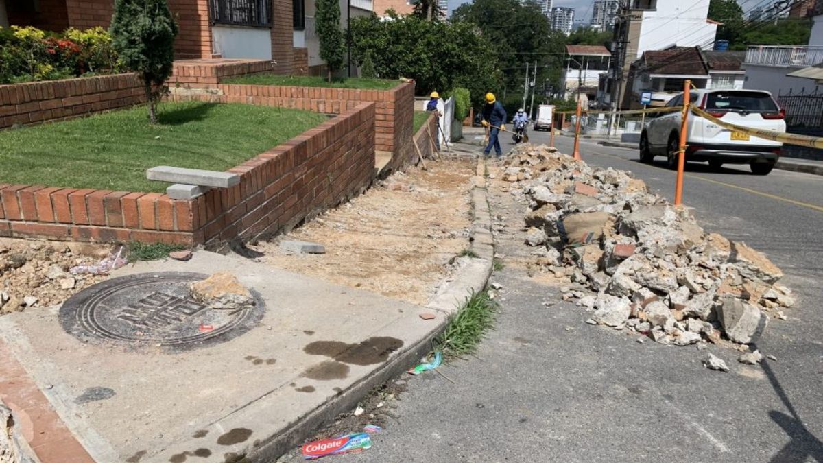 Obras andenes Bucaramanga