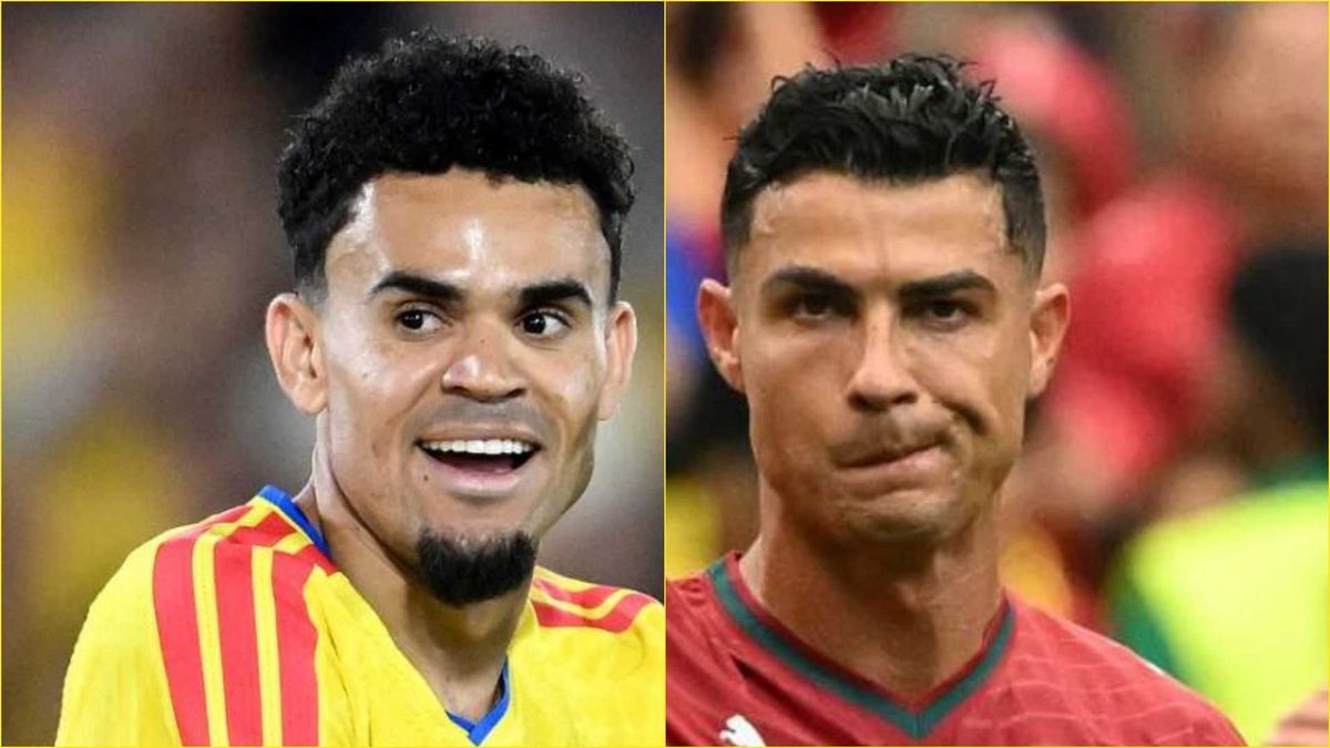 Luis Díaz y Cristiano Ronaldo
