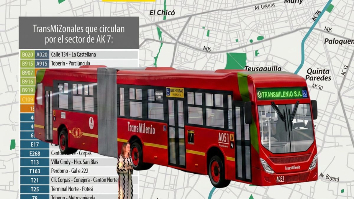 TransMilenio recorta ruta dual por obras en la Séptima