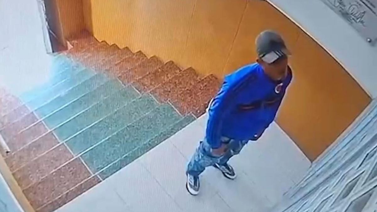 Ladrón captado en cámaras.