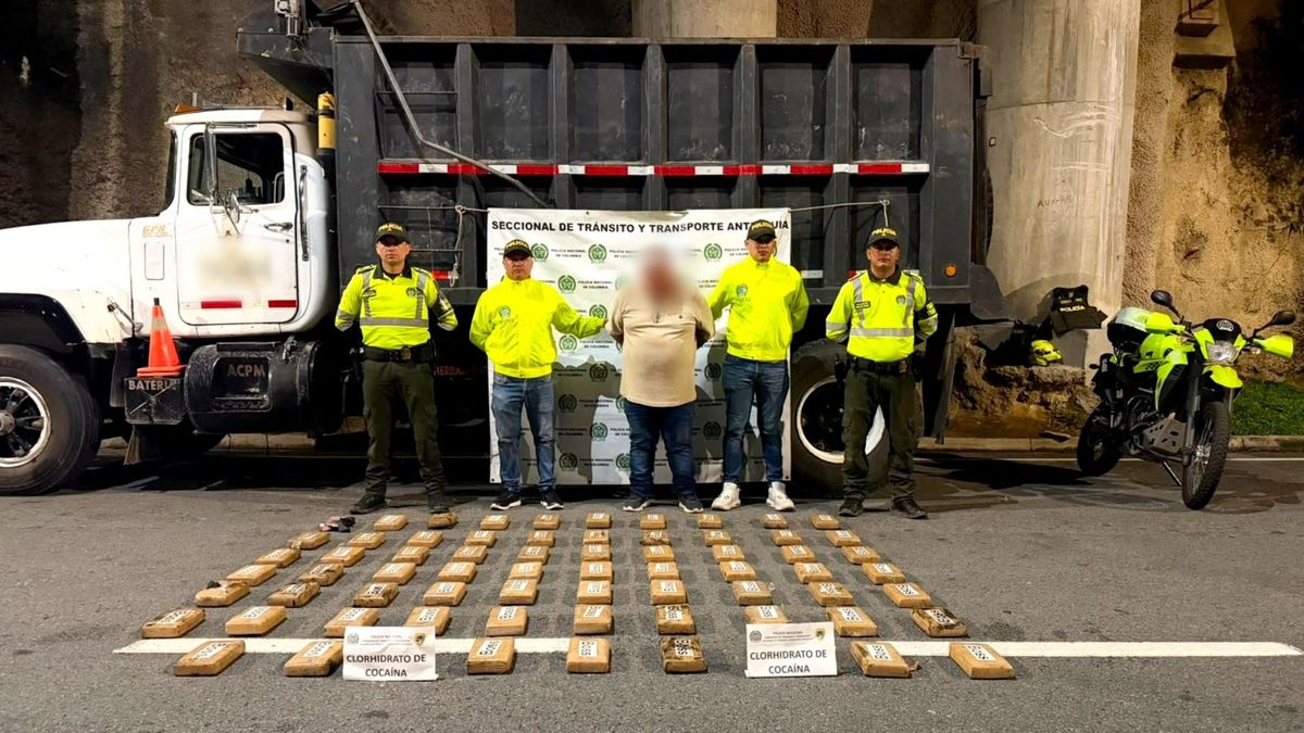 Droga incautada en Antioquia.