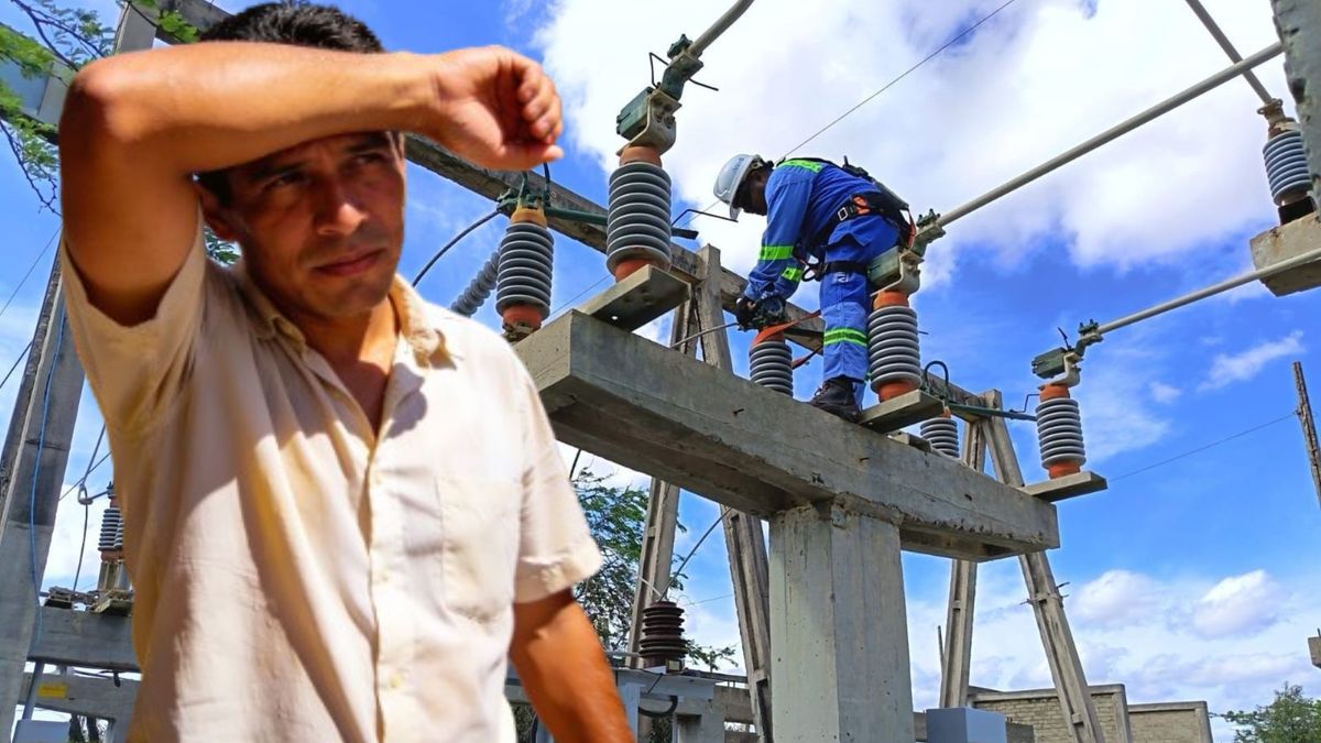 Técnico de Air-e - hombre con calor
