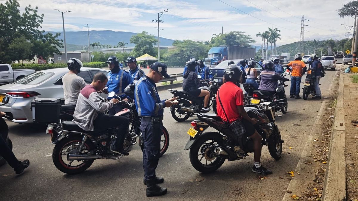 Operativos de tránsito a motos en Cúcuta