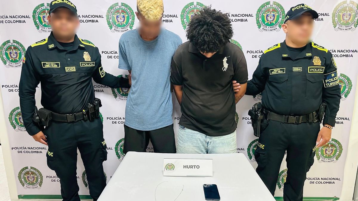 Frustran millonario robo a turista chileno en el centro de Cartagena: dos hombres capturados