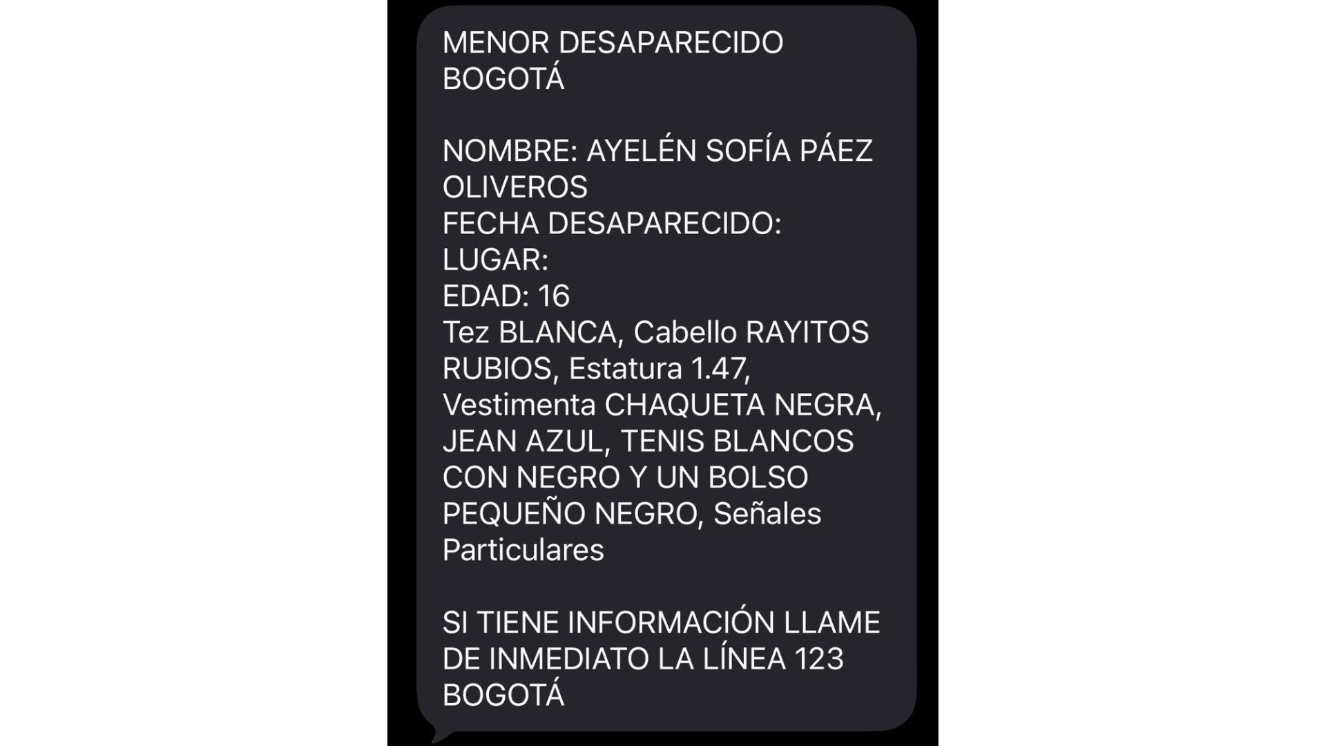 Ley Sara Sofía: así llegará la alerta por menores desaparecidos