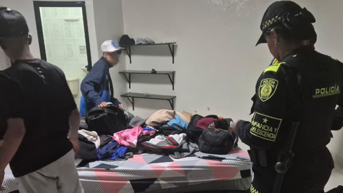 Adolescentes rescatados en Medellín