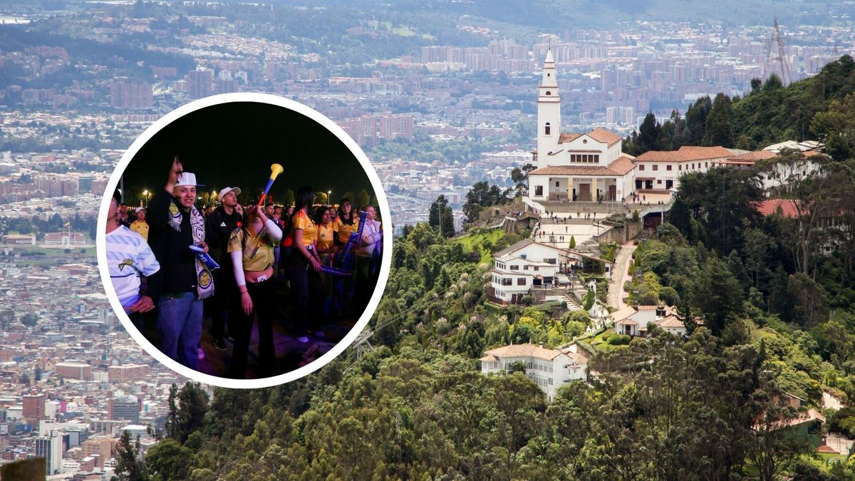 Hinchas de la Selección Colombia en Monserrate