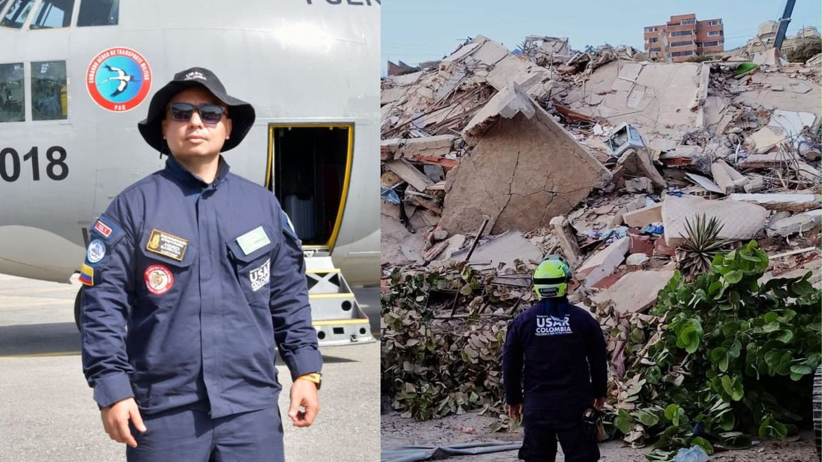Bombero pereirano Andrés Barbosa completa seis días de búsqueda y rescate en Venezuela tras la devastación causada por los terremotos