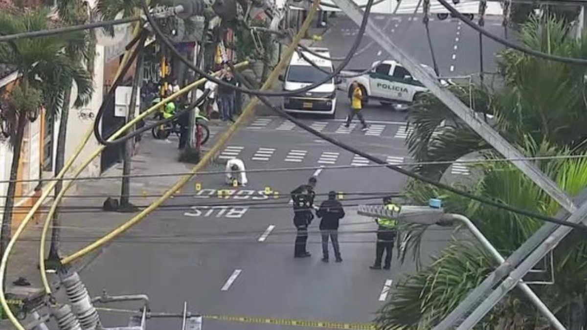 Escena del hecho en Envigado.