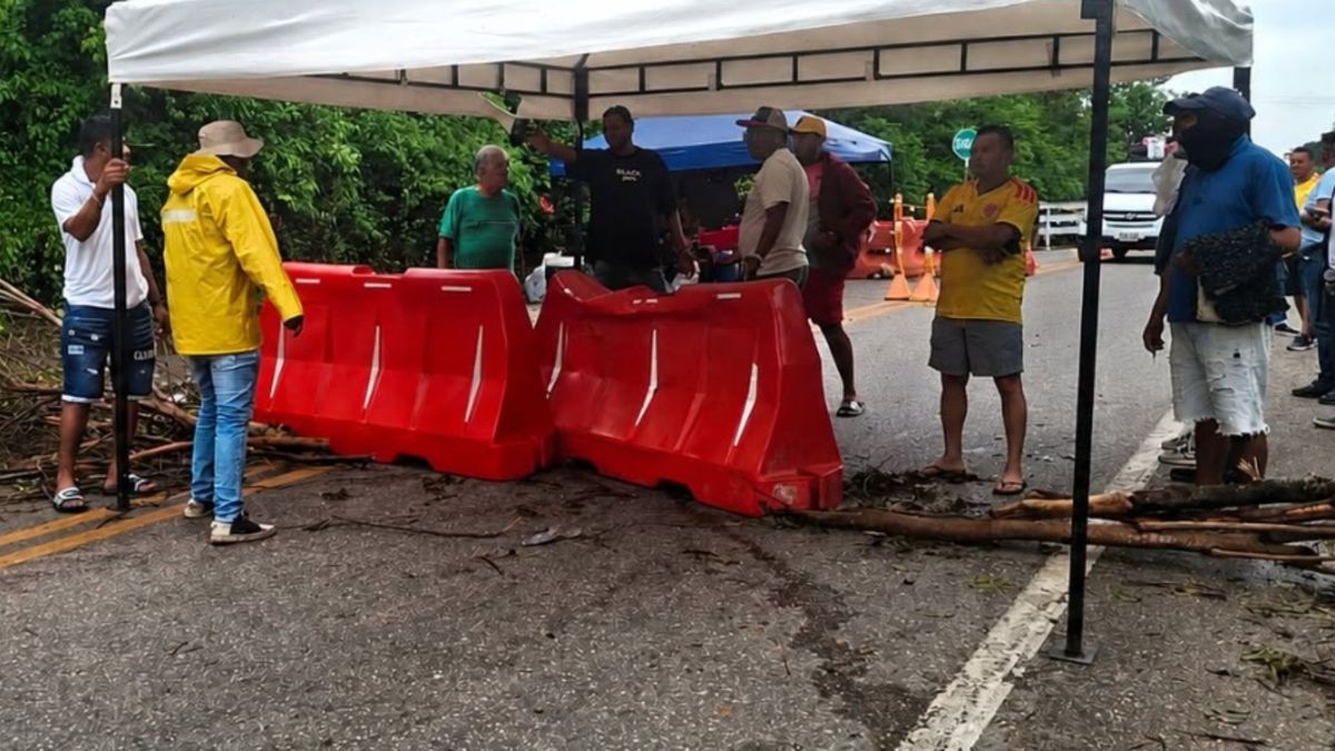 Manifestaciones por falta de agua potable en San Jacinto, Bolívar