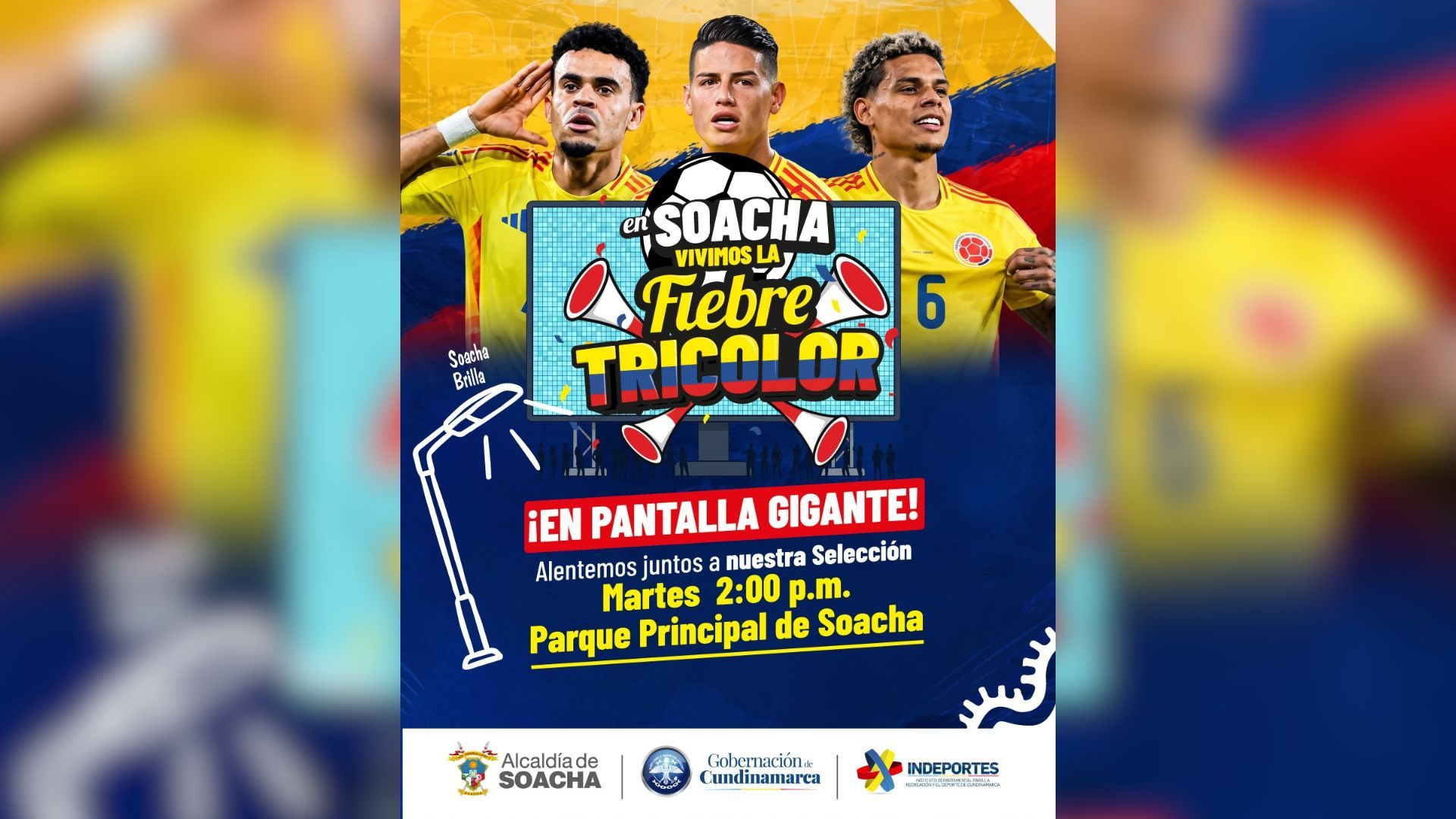 Afiche pantalla gigante en Soacha