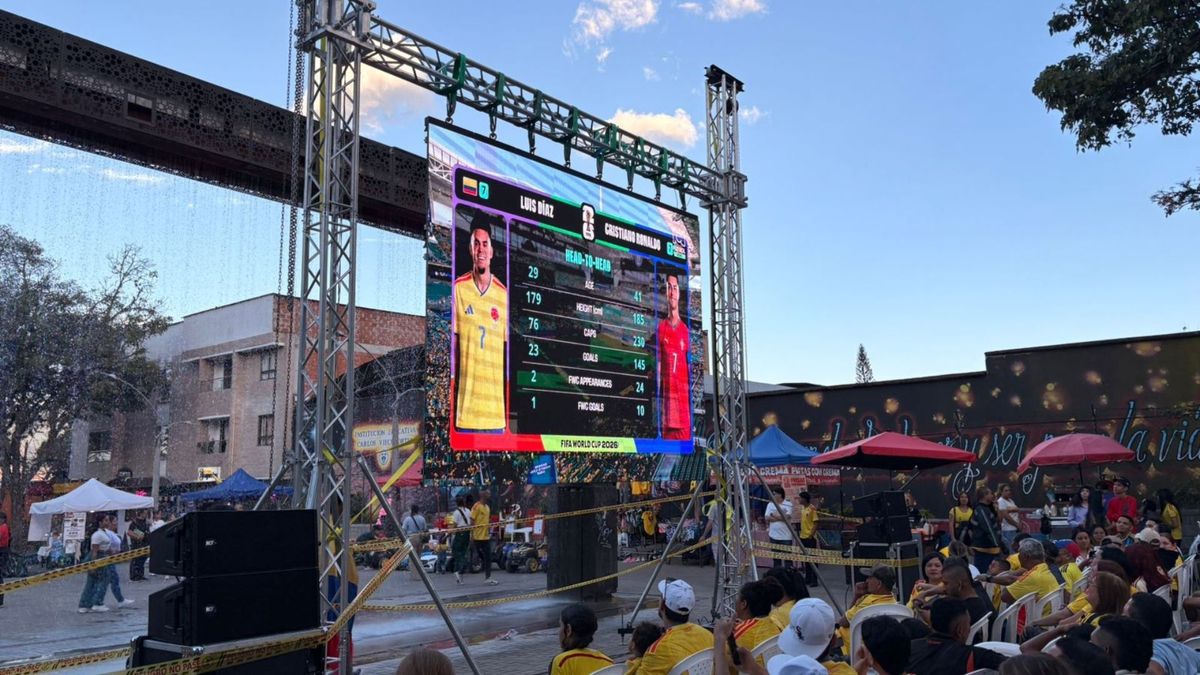 El Parque Norte de Medellín tendrá gigantesca pantalla gigante pata ver a Colombia en el mundial