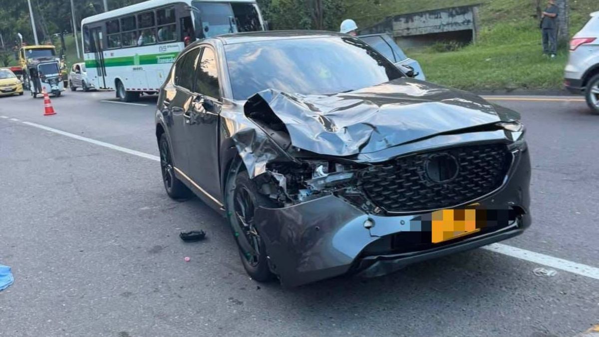 Escena del accidente de tránsito.