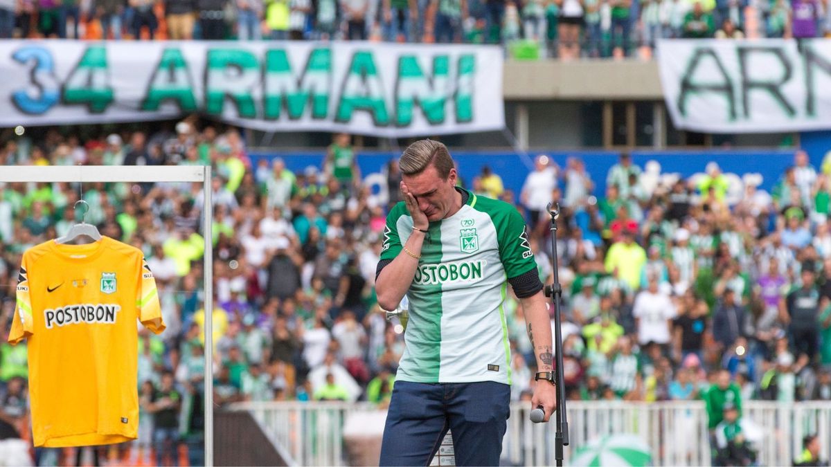 Franco Armani en su despedida de Nacional