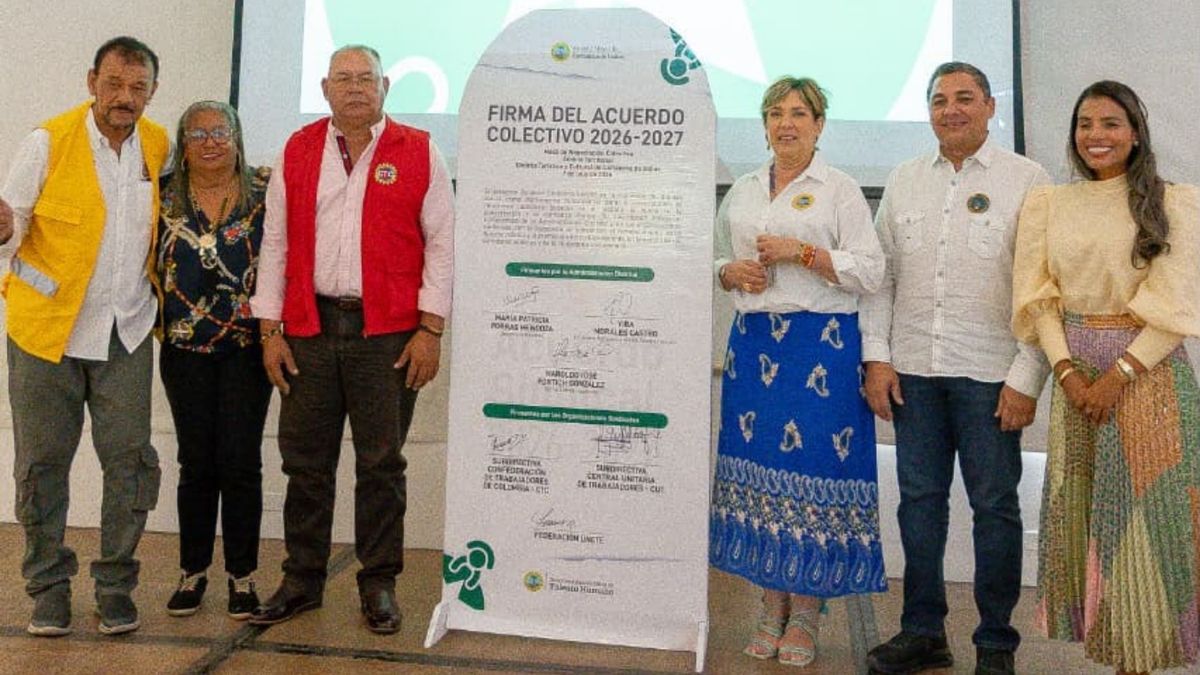 Bono escolar y aumento de salarios así es el ‘Acuerdo Colectivo 2026’ con sindicatos de la Alcaldía de Cartagena