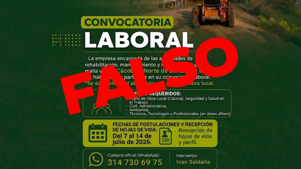 Convocatoria laboral falsa en Norte de Santander