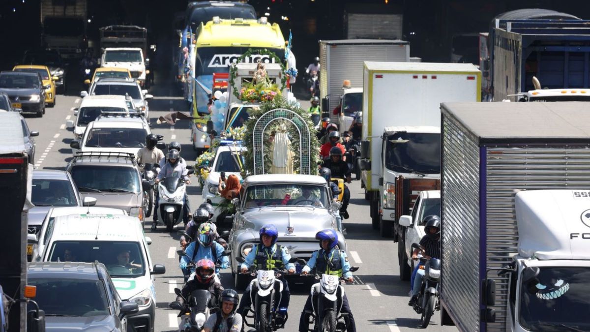Caravana Virgen del Carmen en Medellín