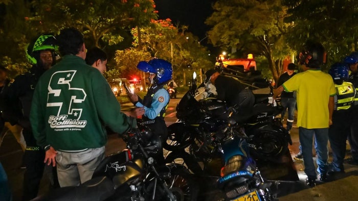 Referencia operativo contra motociclistas