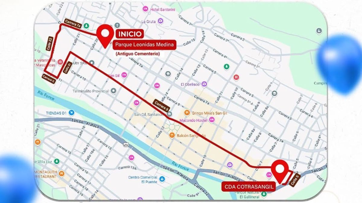 Recorrido caravana Día de la Virgen del Carmen en San Gil