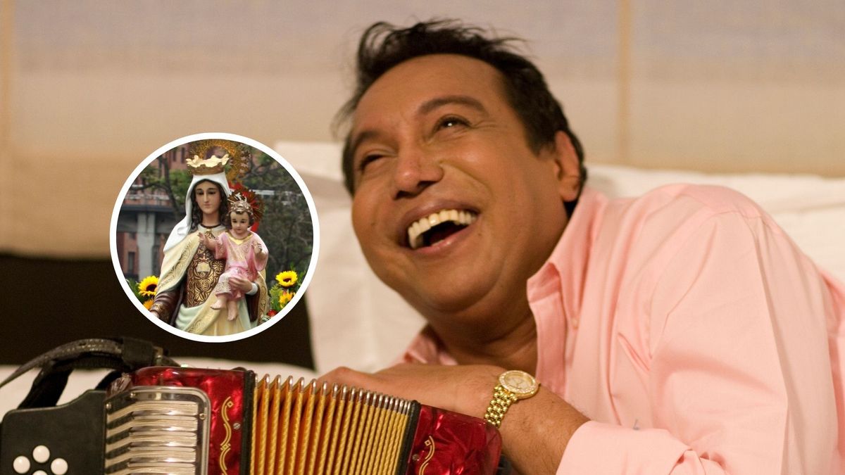 Diomedes Díaz y la Virgen del Carmen