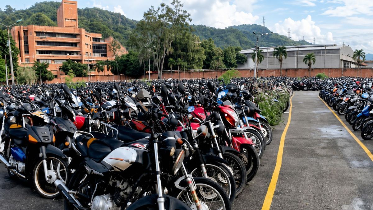 Motocicletas en patios de Tránsito Bucaramanga