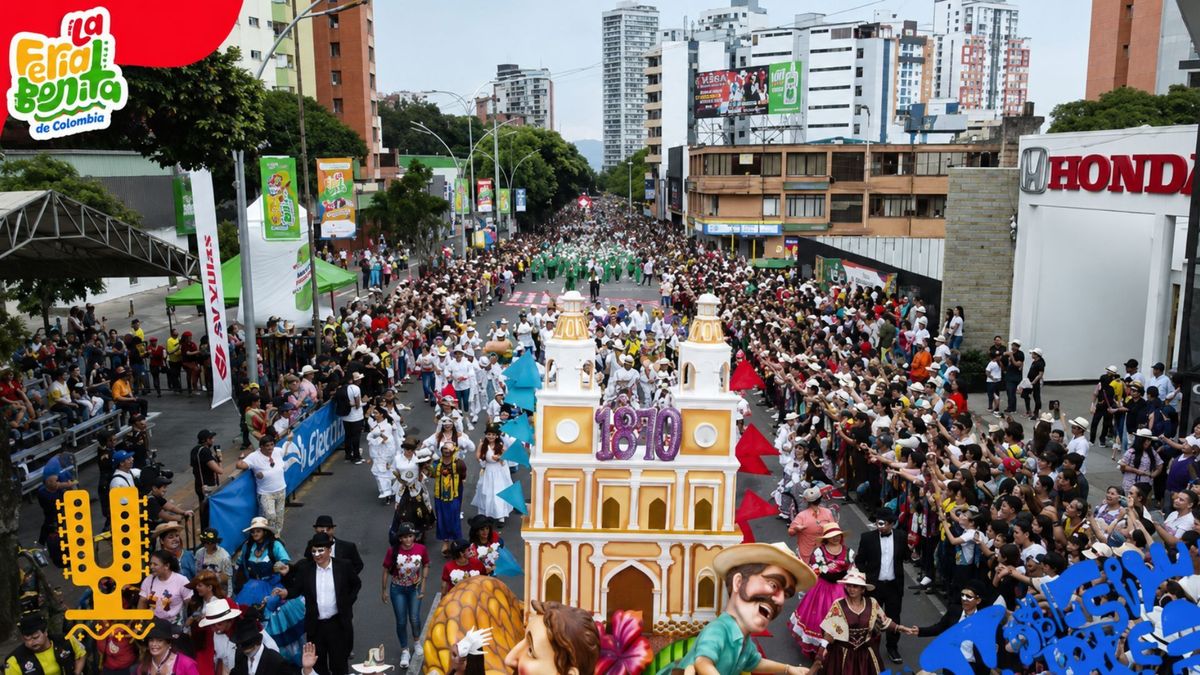 Desfile de carrozas en Bucaramanga