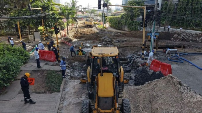 La infraestructura conducía agua potable.