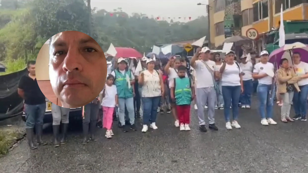 Plantón en la vía al mar entre Pasto y Tumaco, por el secuestro de Herman Arturo Guerrero