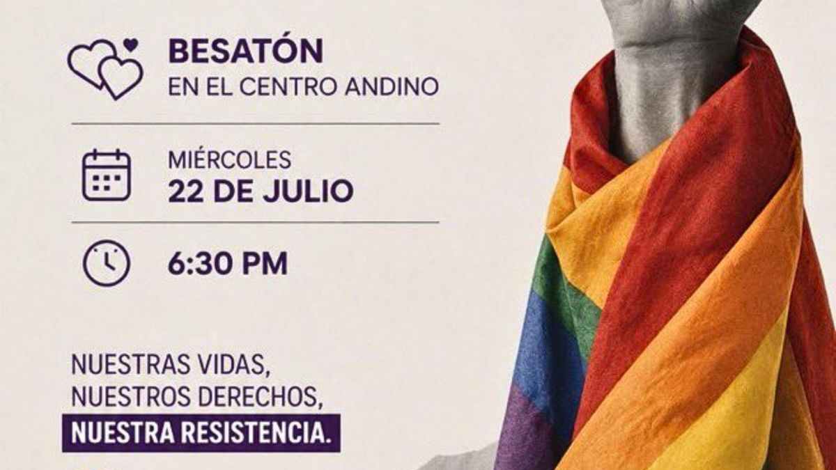 ¿Cuándo será la besatón en el Centro Comercial Andino?