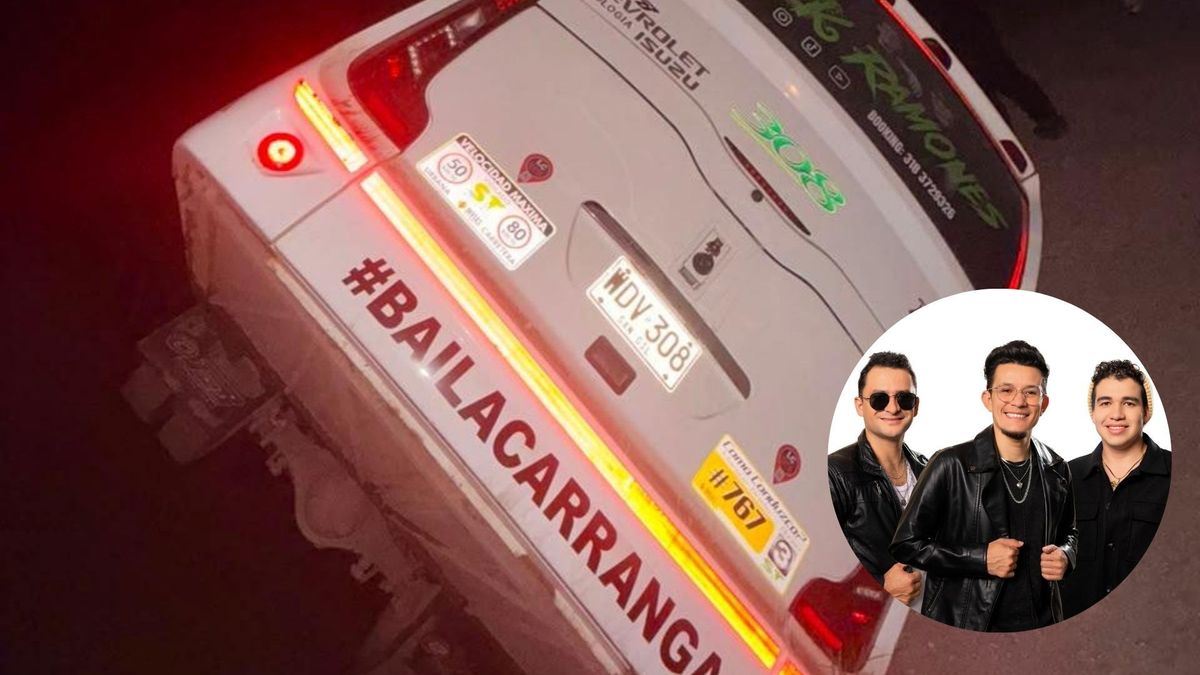 Bus volcado de los K Ramones