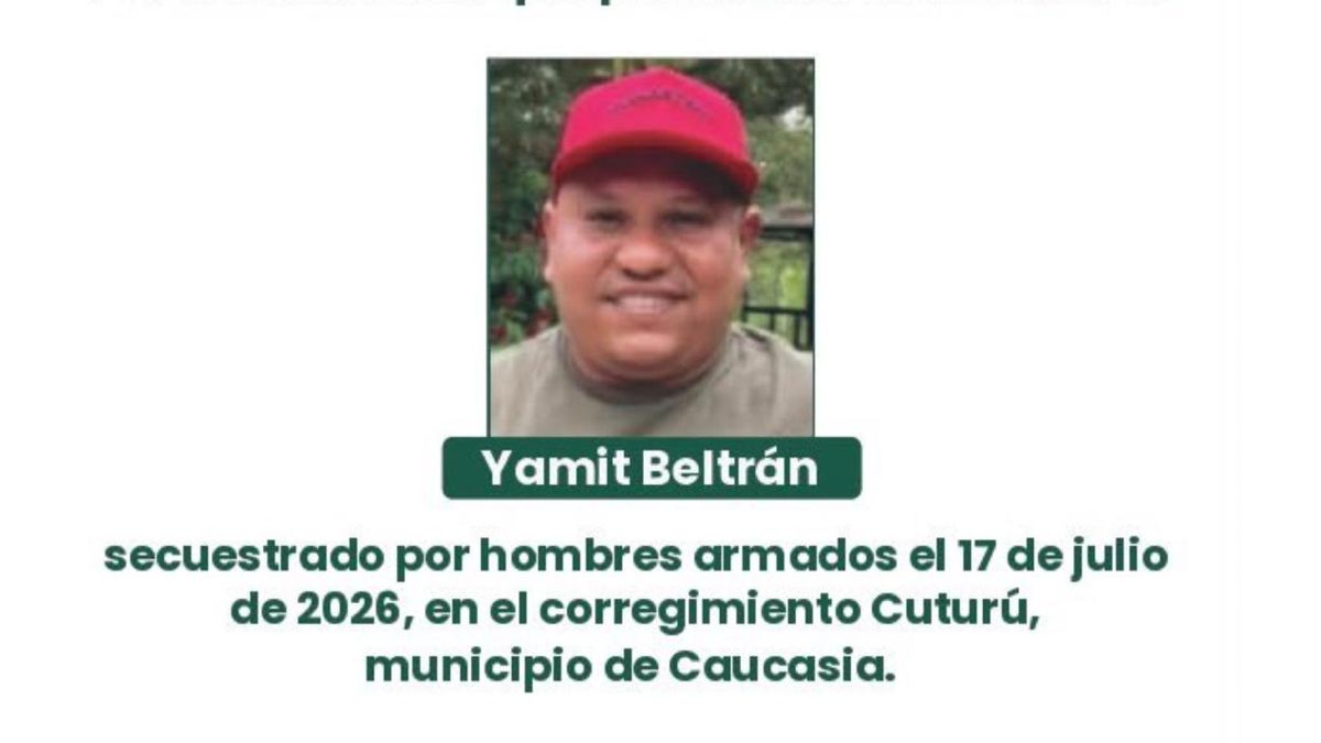 Minero secuestrado en Caucasia.