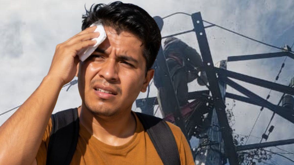 Técnico de Air-e - hombre con calor