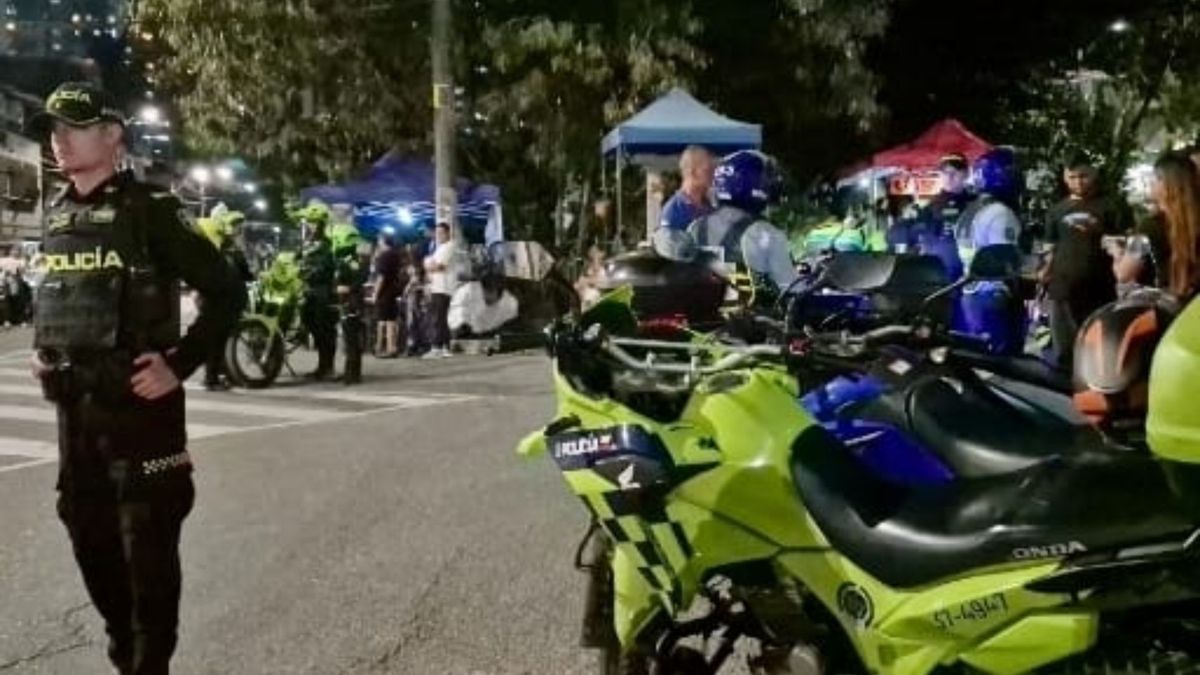 Patrullajes de la policía en el municipio de Bello