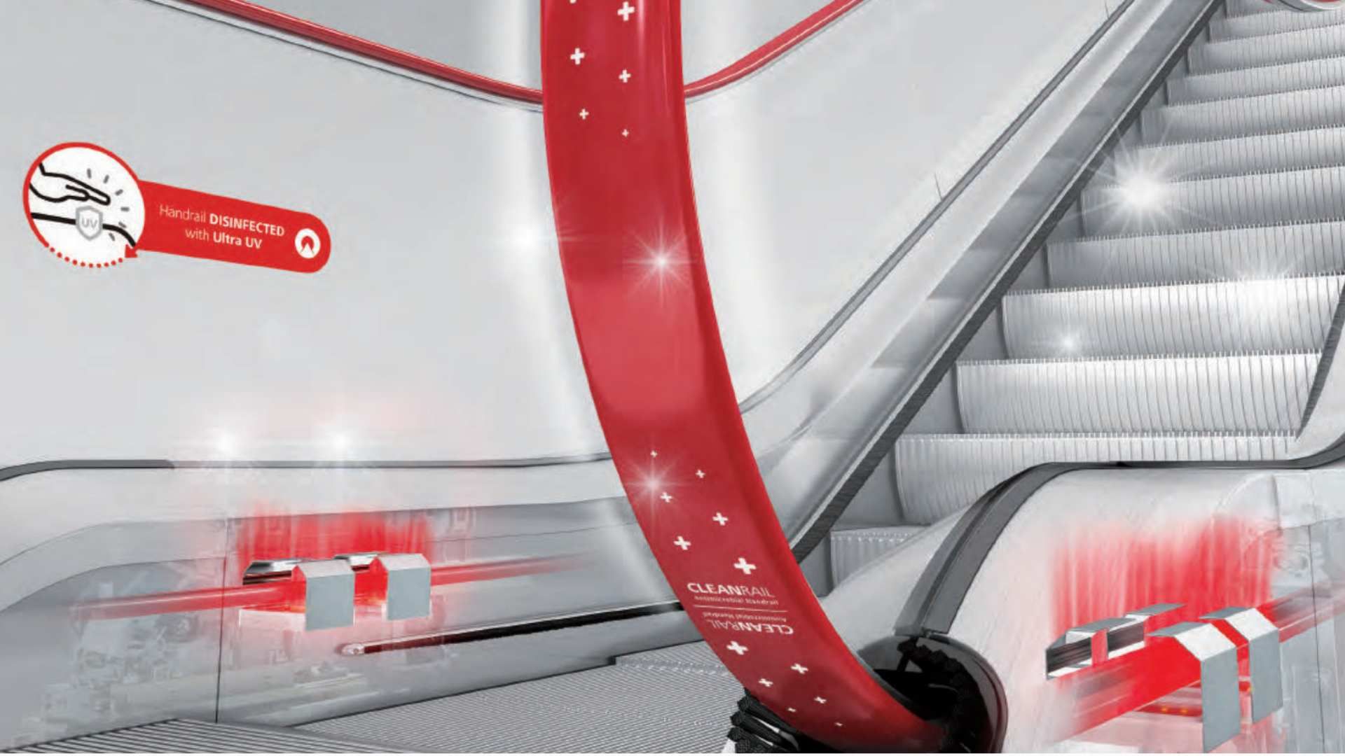 Sistema UV de las escaleras.