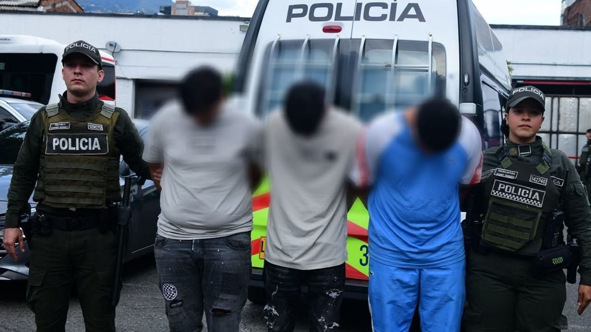 Fleteros capturados en Medellin