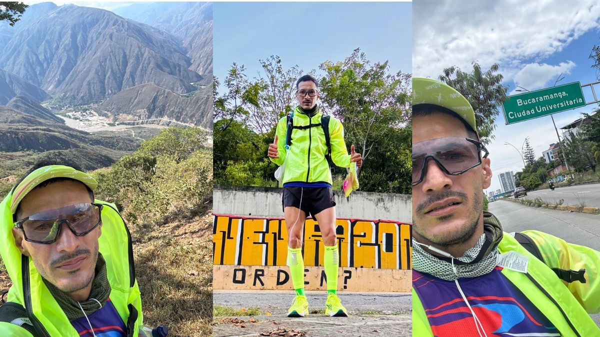 Yoyao caminando hacia Bucaramanga