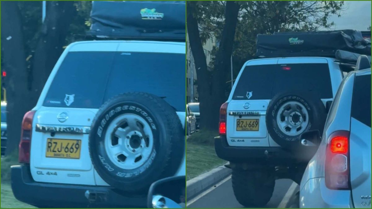 Camioneta invadió separador y ciclorruta en la calle 116, en Bogotá.