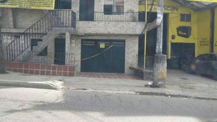 Escena del crimen en Itagüí.