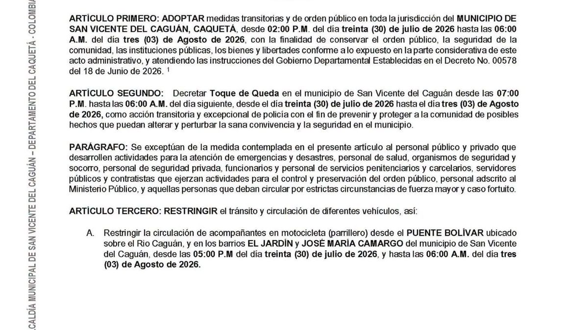 Decreto de San Vicente del Caguán 4