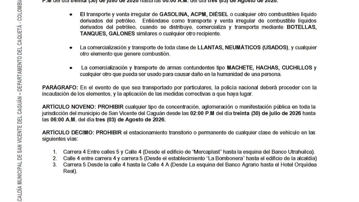 Decreto de San Vicente del Caguán 6