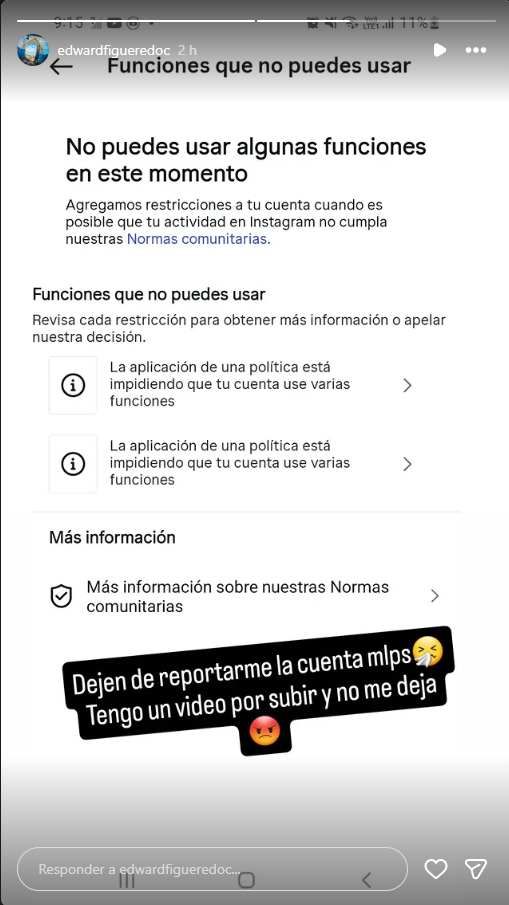 Restricciones a Instagram