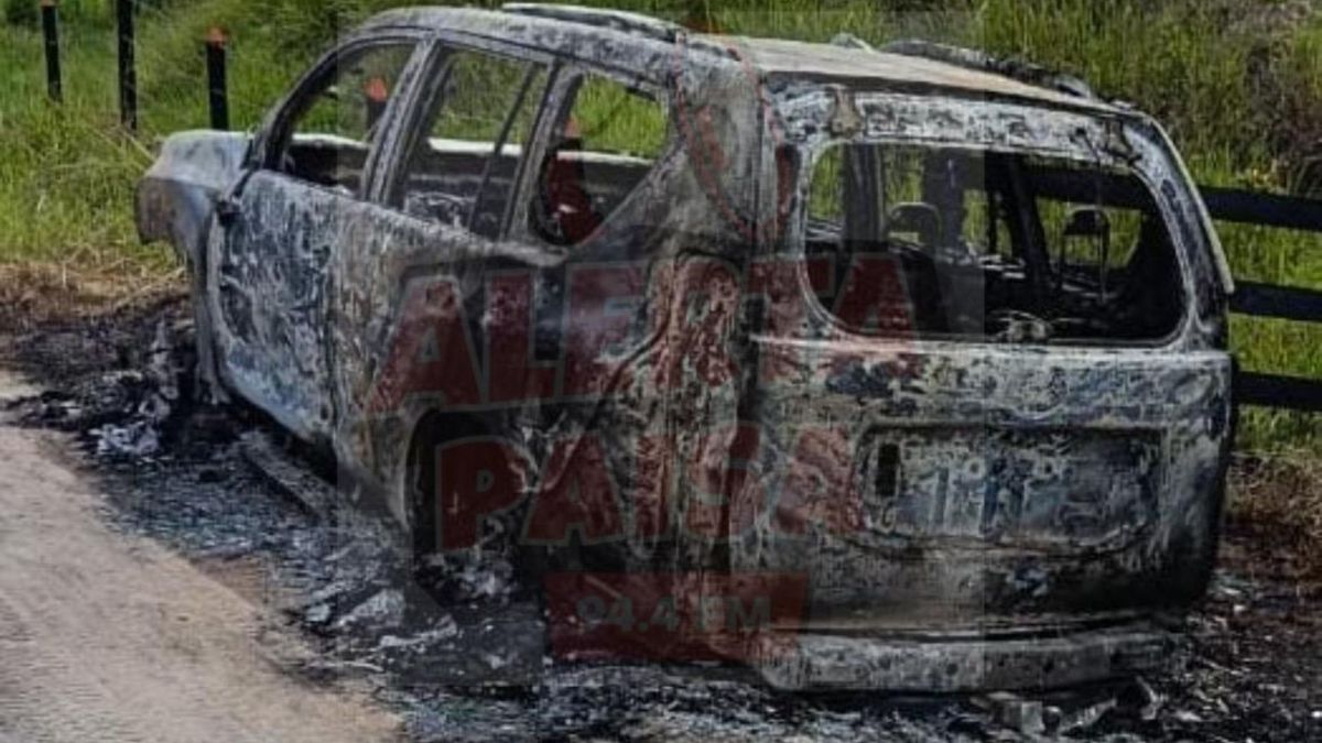 Hallazgo de vehículo incinerado en Santander.