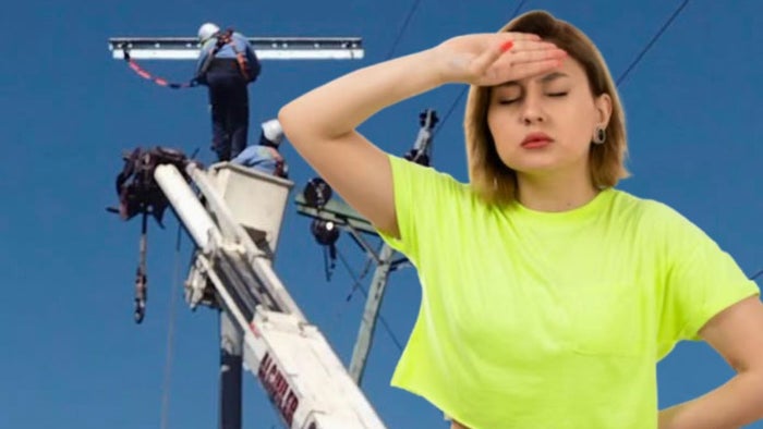 Técnicos de Afinia - mujer con calor